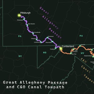 Posterkaart GAP en C&O Canal