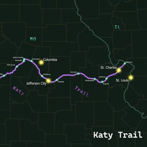 Katy Road Poster Karte