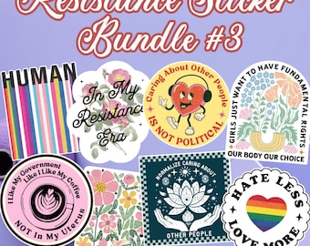 Resistance Sticker Set 8 Pack #3 Political Stickers Anti Fascism Social Justice Broligarchy F The Patriarchy FDT Sticker Feminism F Trump
