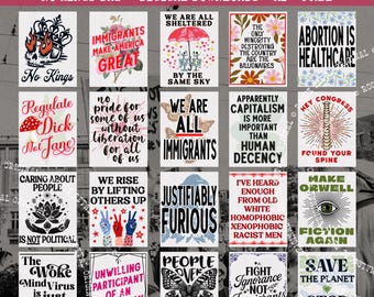 No Kings Day America Protest Sign Bundle 20 Printable Anti-MAGA Resistance Posters for Marches Political Decor Instant Digital Downloads
