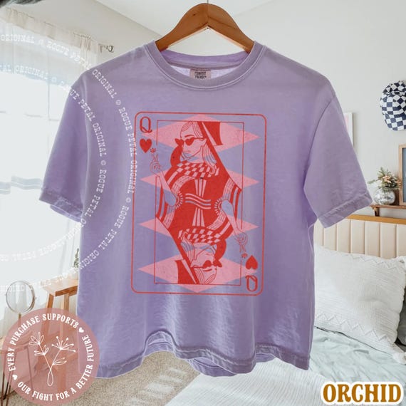 Subtle Fuck Trump Comfort Colors® Boxy Tee Queen Of Hearts Political Grunge Shirt Cute Activism Retro FDT Revolt Delta Tango Revolution Tee