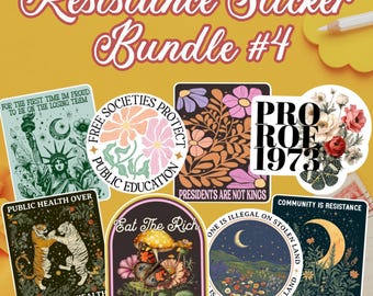 Resistance Sticker Set 8 Pack #4 Political Stickers Anti Fascism Social Justice Broligarchy F The Patriarchy FDT Sticker Feminism F Trump