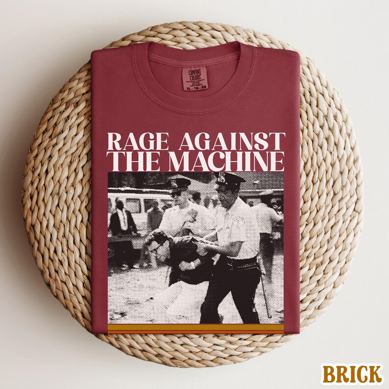 Bernie Sanders Comfort Colors® Rage Against The Machine Retro 90s Vintage Shirt 1963 Arrest Photo Shirt Resistance Protest Anti Trump Shirt Brick