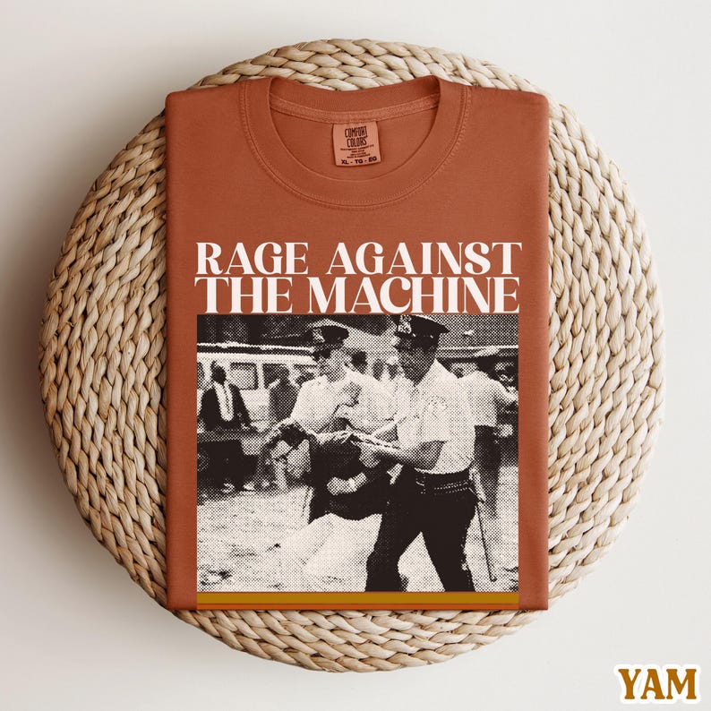 Bernie Sanders Comfort Colors® Rage Against The Machine Retro 90s Vintage Shirt 1963 Arrest Photo Shirt Resistance Protest Anti Trump Shirt Yam