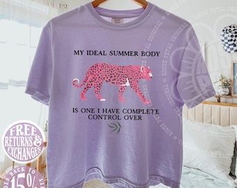 Mi cuerpo ideal de verano Leopardo Mi cuerpo Mi elección Protesta política Camiseta Comfort Colors® Regalo Derechos de la mujer Igualdad Libertad reproductiva