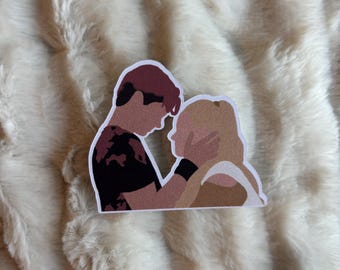 Malachi Barton i Freya Skye jako Victor i Nova z naklejki Zombies 4