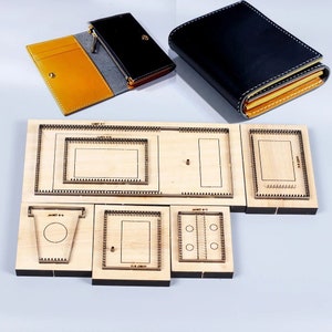 Gefaltete Brieftasche Kartenhalter Leder Schneiden Die Schnittform, handgemachte Anpassung Lederhandwerk, Lederhandwerk Kraft-Werkzeug