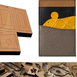Stampo per fustellatura in pelle per borsa con carta di topo, personalizzazione fatta a mano, artigianato in pelle, strumento Kraft per artigianato in pelle