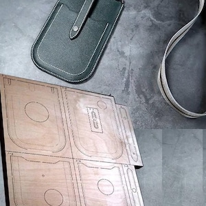 Sac à bandoulière pour téléphone portable Moule découpé, personnalisation à la main, artisanat du cuir, outil kraft pour l'artisanat du cuir
