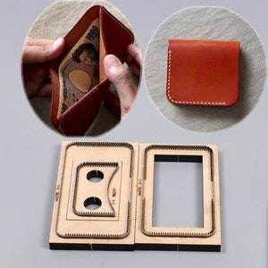 Porte-cartes en cuir, moule découpé, personnalisation faite main, artisanat du cuir, outil kraft pour l'artisanat du cuir