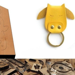 Moule découpé avec forme de pendentif en forme de tête de taureau, personnalisation faite main, artisanat du cuir, outil kraft pour artisanat du cuir