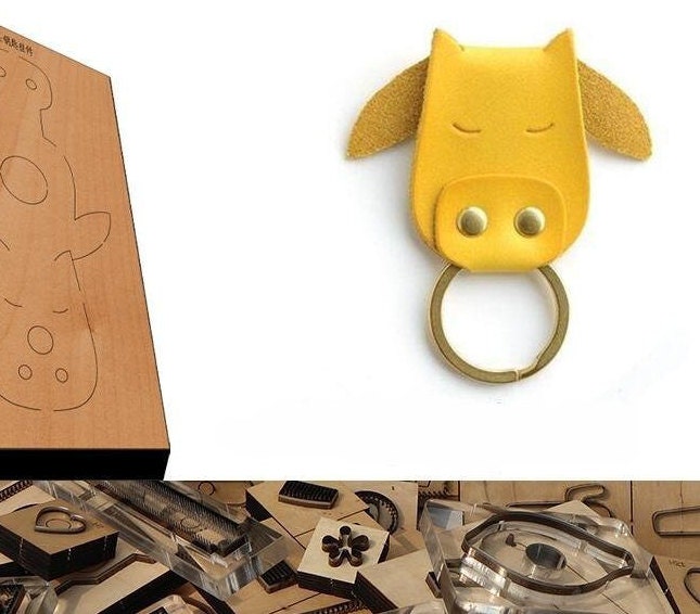 Bull Head Key Pendant Leather Cutting Die Cut Mold, Handmade customization Leather Crafts , Leather Crafts Kraft Tool
