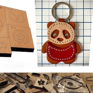 Moule de découpe de cuir pendentif petit ours, artisanat du cuir de personnalisation fait main, outil kraft d'artisanat du cuir
