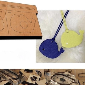 Pendentif baleine, découpe du cuir, moule découpé, personnalisation faite main, artisanat du cuir, outil kraft pour l'artisanat du cuir