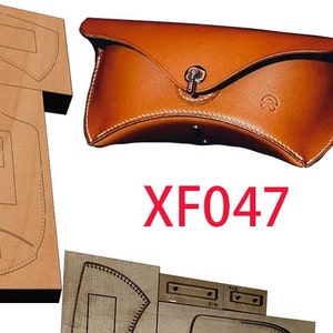 Étui à lunettes dans un moule de découpe pour cuir, jeu de matrices de perforation pour le cuir, outil kraft pour artisanat du cuir, personnalisation à la main