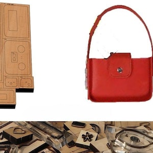 Borsa da ascella da donna, stampo per fustellatura in pelle, strumento Kraft per artigianato in pelle, personalizzazione fatta a mano, artigianato in pelle