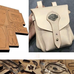 Moule de découpe en cuir pour sac banane pour moto Harley, personnalisation à la main, artisanat du cuir, outil kraft pour l'artisanat du cuir