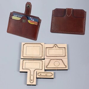 Portafoglio porta carte con cintura a scatto Stampo per fustellatura in pelle, personalizzazione fatta a mano Artigianato in pelle, Strumento Kraft per artigianato in pelle