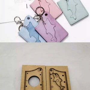 Stampo per fustellatura in pelle per borsa di carta a forma di delfino, personalizzazione fatta a mano, artigianato in pelle, strumento Kraft per artigianato in pelle
