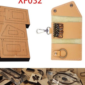 Sac pour clés/sac pour cartes d'accès Moule pour découpe de cuir, jeu de matrices de perforation pour cuir, outil kraft pour artisanat du cuir, emporte-pièces faits main