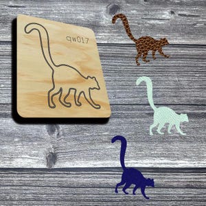 Lemuroid Wooden Cutting Mold Accessories, paper, and felt, suitable for cutting materials such as leather.