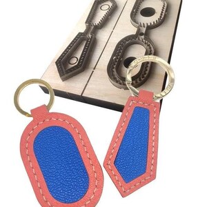 Moule de découpe de cuir de porte-clés incrusté, artisanat du cuir de personnalisation fait main, outil Kraft d'artisanat du cuir