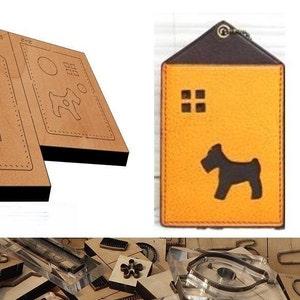 Stampo per fustellatura in pelle con porta carte a forma di cane, personalizzazione fatta a mano, artigianato in pelle, strumento Kraft per artigianato in pelle