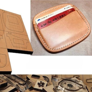 Custodia per carte/borsa per carte Stampo per fustellatura in pelle, personalizzazione fatta a mano Artigianato in pelle, Strumento Kraft per artigianato in pelle