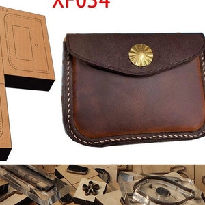 Porta carte/porta monete Stampo per fustellatura in pelle, Set di fustelle per punzonatura in pelle, Strumento Kraft per artigianato in pelle, Taglierine fatte a mano