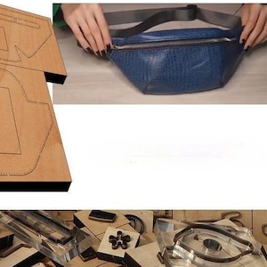 Moule de découpe pour sac banane et sac de poitrine, personnalisation à la main, artisanat du cuir, outil kraft pour l'artisanat du cuir