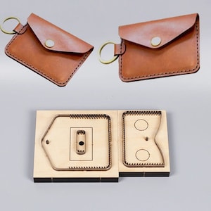 Molde troquelado para cortar cuero, monedero, tarjetero, artesanías de cuero hechas a mano, herramienta Kraft para artesanías de cuero.