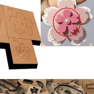 Moule de découpe de cuir pour ornement de petite fleur, artisanat du cuir de personnalisation fait main, outil kraft pour l'artisanat du cuir