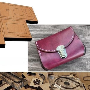 Moule découpé avec matrices pour sacoche en cuir, personnalisation faite main, artisanat du cuir, outil kraft pour artisanat du cuir