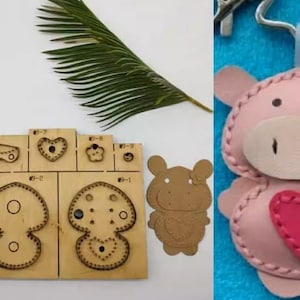 Moule découpé, pendentif de poupée de porc, personnalisation faite main, artisanat du cuir, outil kraft pour l'artisanat du cuir