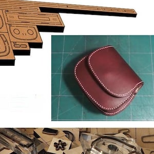Petit sac de taille pour téléphone, moule de découpe en cuir, outil kraft pour artisanat du cuir, personnalisation à la main, artisanat du cuir