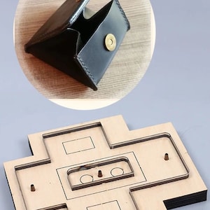 Moule découpé et découpé avec des matrices de coupe de cuir de porte-monnaie, artisanat du cuir de personnalisation fait main, outil Kraft d'artisanat du cuir