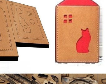 SUPERDANT Houten Snijmal Voor Sleutelhanger – Kitten Ontwerp, 15x15x0,9 Cm, Geschikt Voor Leer, Vilt, Karton En PVC