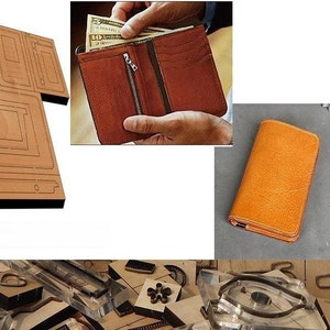Moule de découpe pour portefeuille en cuir, personnalisation faite main, artisanat du cuir, outil kraft pour artisanat du cuir