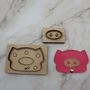 Sac en cuir pour carte de porc, moule découpé, personnalisation à la main, artisanat du cuir, outil kraft pour l'artisanat du cuir
