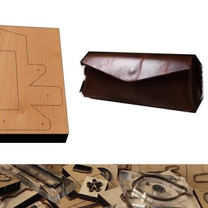 Moule de découpe de cuir pour sac à lunettes/lunettes de soleil, outil Kraft pour travaux manuels en cuir, personnalisation à la main