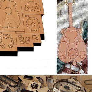 Pendentif singe en cuir découpé dans un moule, outil kraft d'artisanat en cuir de porte-monnaie, artisanat en cuir de personnalisation fait main