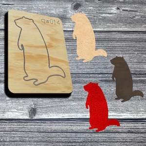 Groundhog Wooden Cutting Mold Accessories, paper, and felt, suitable for cutting materials such as leather.Earring mold