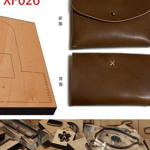 Moule de découpe de sac pour cartes/porte-monnaie en cuir, ensemble de matrices de perforation en cuir pour bricolage, ensemble d'outils pour travaux manuels en cuir kraft