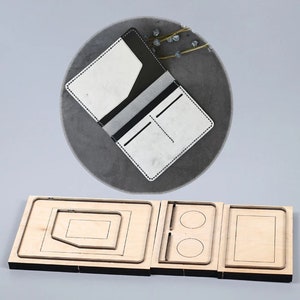 Porte-cartes passeport, découpe du cuir, moule découpé, personnalisation faite main, artisanat du cuir, outil kraft pour l'artisanat du cuir