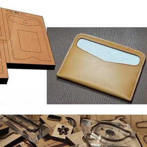 Borsa per carte intarsiata, stampo per fustellatura in pelle, personalizzazione fatta a mano, artigianato in pelle, strumento Kraft per artigianato in pelle