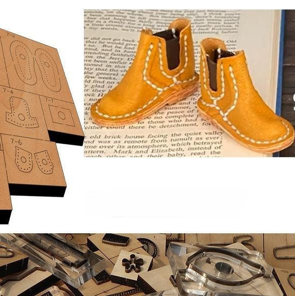 Mini Doll Shoes Leather Cutting Die Cut Mold, Handmade customization Leather Crafts, Leather Crafts Kraft Tool