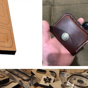 Stampo per taglio portafoglio giapponese, stampo per taglio portafoglio in pelle, stampo per taglio coltello, stampo per taglio coltello personalizzato, DIMENSIONI 120*92 MM