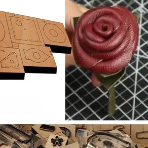 Moule de découpe de cuir rose, artisanat du cuir de personnalisation fait main, outil kraft d'artisanat du cuir