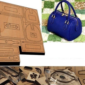 Mini moule de découpe en cuir pour sac Boston, outil kraft pour artisanat du cuir, personnalisation à la main