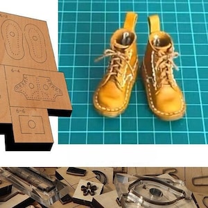 Mini chaussures de poupée pour découper le cuir dans un moule découpé, personnalisation faite main, artisanat du cuir, outil kraft pour artisanat du cuir